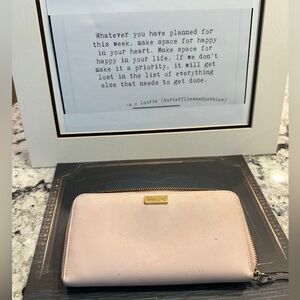 Kate Spade Neda WLRU 1148 Newbury Lane Zip Around Wallet PINK ROSE